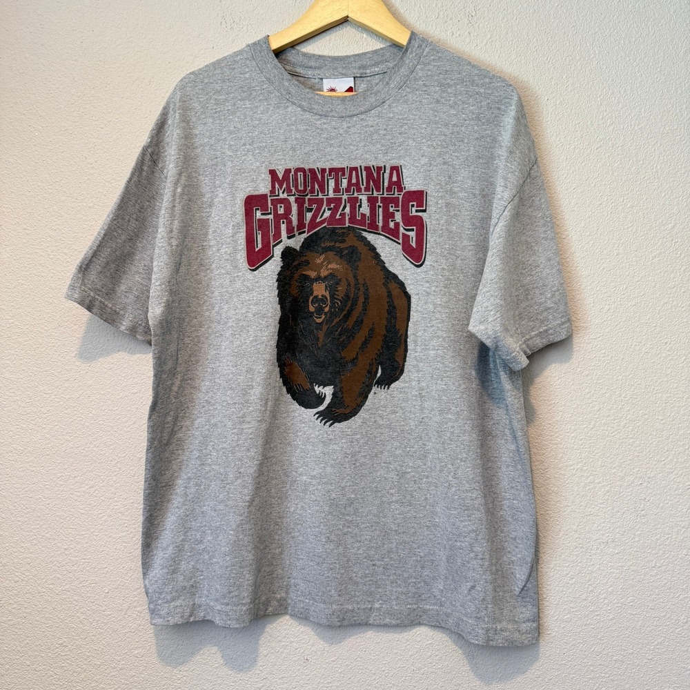 The Cotton Exchange Montana Grizzlies T-Shirt Mens XL Gray University of Montana